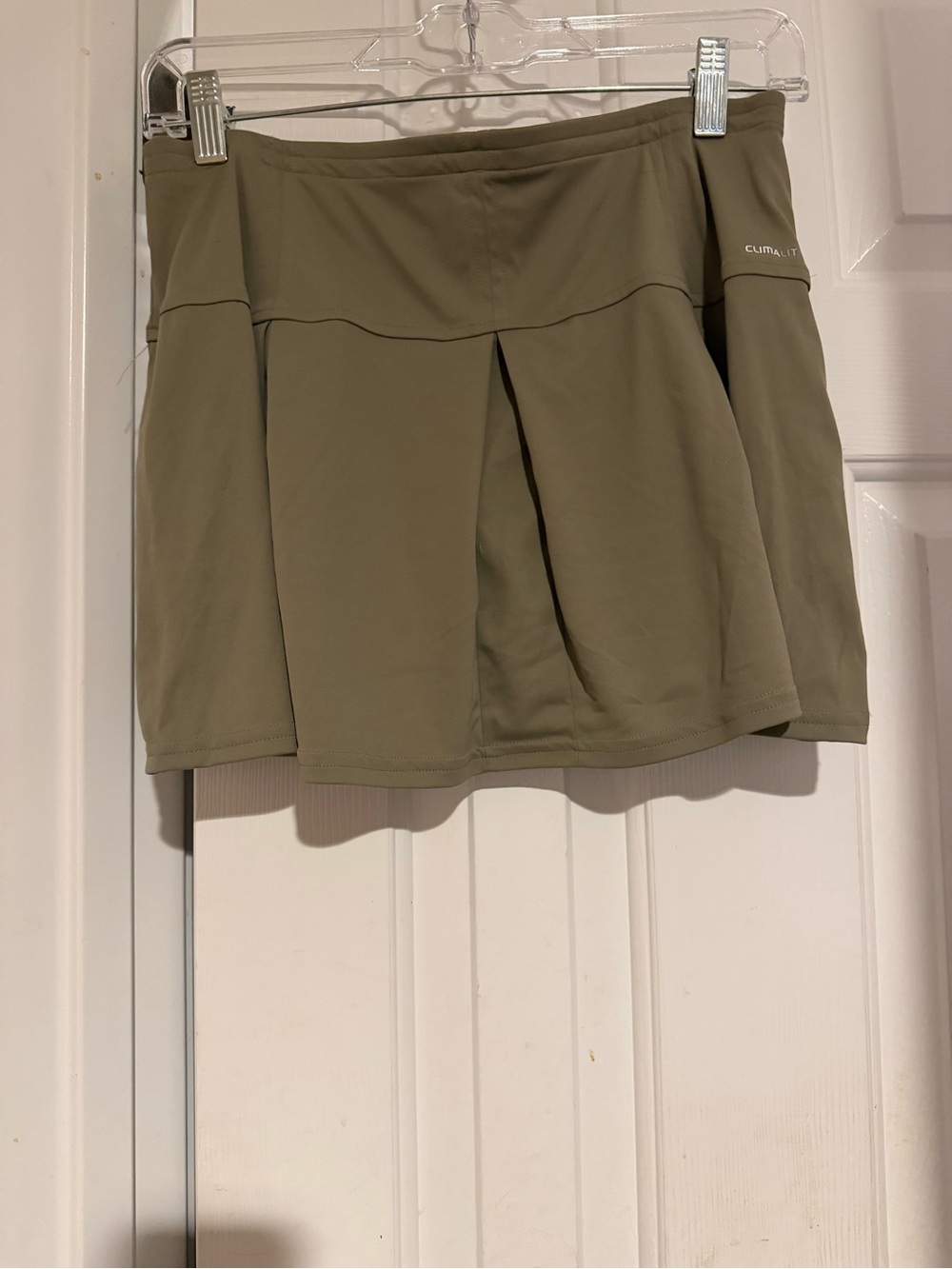 adidas Olive Green Pleated Athletic Skort